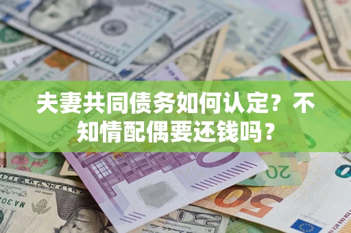 北京夫妻共同债务如何认定？不知情配偶要还钱吗？